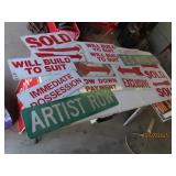 (15) asst Metal vintage Realtor & Street 2sd Signs