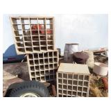 (3) Metal CubbyHole Nut/Bolt Organizers 26"