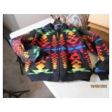 vtg PENDLETON mensXL MultiColor ZipUp Coat EXC