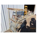 Metal 36" shelf w/ random contents