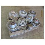 Pallet of vintage Vehicle Hubcaps