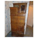 Sensational Antique Oak Upright Dental Cabinet 27"