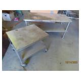 (2) Nice Stainless Steel Shorter Tables 48"&24"
