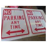 (2) Alum HD Signs NO PARKING 24x18