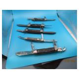 (5) Pocket Knives CAMP Type & 1-Western
