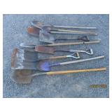(9) asst Shovels Yard Tools
