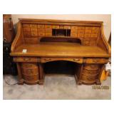 Superb 72" Antique Oak RollTop Desk IMPRESSIVE
