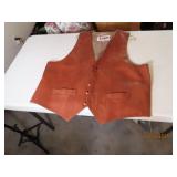 vtg DIAMOND LEATHERS sz50 Soft Leather Vest