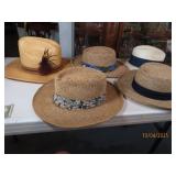 (5) asst StrawType Summer Shade Hats
