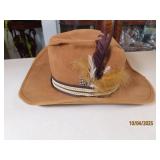 vtg Leather USA szXL Brown Cowboy Hat