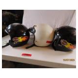 (3) vintage MotorCycle Helmets Harley vintage