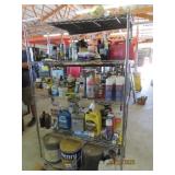 (2) Metal 48" Shelving Racks PLUS Contents LOT