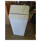 c1960s 18"x38" Metal MIPRO Trash Can pushtop