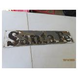 early RR 26x6 SANTA FE Metal Sign *paint loss*