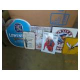 (6) asst ManCave Metal Signs Tobacco~Booze modern