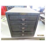 4drawer vintage Metal 10" Cabinet