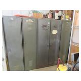 (5) Upright Metal Lockers~Cabinet PLUS Contents