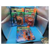 (3) on card c1980s Bandai PADLOCK ROBOT Toys