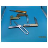 (5) unusual Advertising & Themed 3"ish Knives
