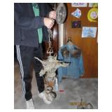 Amazing DRAGON 15" Hanging Light Fixture Antique
