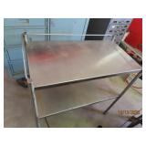 Stainless Steel 32" Two-Tier Rolling Card