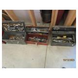 (3) FULL 20"ish Metal Tool Boxes *Hand Tools*