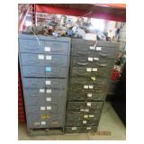 (2) PACKED 20" Metal Cabinets FULL MultiDrawer