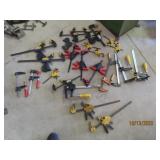 (20+) asst Squeeze & Hand Clamps 10"-18"