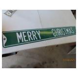 Metal MERRY CHRISTMAS Sign 6"x42"
