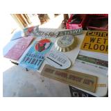 (10) Tin Metal asst ManCave Type Signs 15"ish