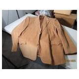 vtg CIRCLE S TEXAS SuedeType Button Up Jacket brn