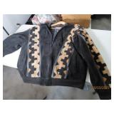 vtg CRIPPLE CREEK mensXL Black SW ZipUp Coat