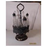 Antique 8pc Cruet SP Serving 16" SET *Beauty*