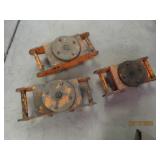 (3) Mega Mover 10" Metal Rollers Transport Bases