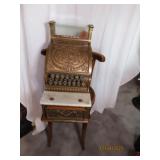 Fantastic Antique Cash Register 9.5" Ornate Brass