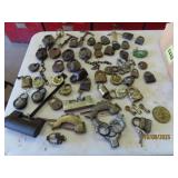LOT asst Antique Locks & RR Keys etc