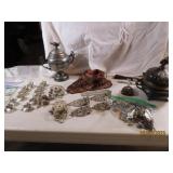 LOT Various Metal Antiques Hardware~Wagon~etc