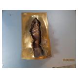 1977 Artist SIgned Bronze 7.5x13.5 FACE Sculpture