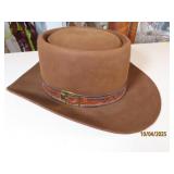 vtg STETSON XXXX Beaver sz7.5" Brown Cowboy Hat