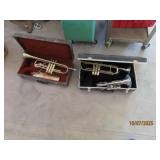 (3) asst Trumpets 1-usable + 2-parts/repair-decor