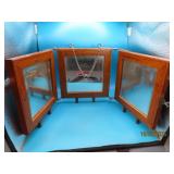 Antique VictorianEra TriFold Vanity Travel Mirror