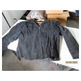 vtg EXCELLED MensXL Black Dangle ZipUp Coat