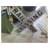 vintage RAILROAD 48" WRRS CO Crossing Sign HEAVY