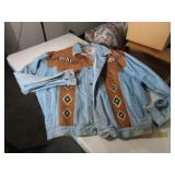 vtg RIVER GOLD Denim SouthWest mensXL ButtonUp