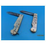 (2) c1950s DickTracy~American Boy 3" Pkt Knives