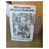 vintage Steel 25x38 ARMY RECRUITMENT Sign