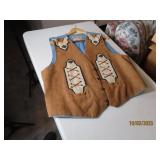 vtg RIVERGOLD Denim mensXL SouthWest Vest