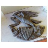 Antique 12" Cast Iron Eagle CO Emblem Sign *no O"