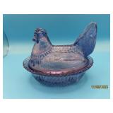 Cloudberry Purple Glass 5.5" Covered Chicken Dish