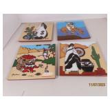 (4) EARTHTONES 6" SouthWest Pottery Trivets